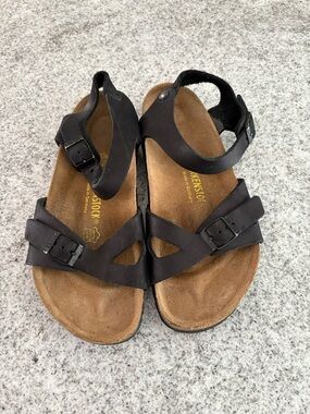 Birkenstock Rio sandals black women’s 8 summer adjustable Cork footbed